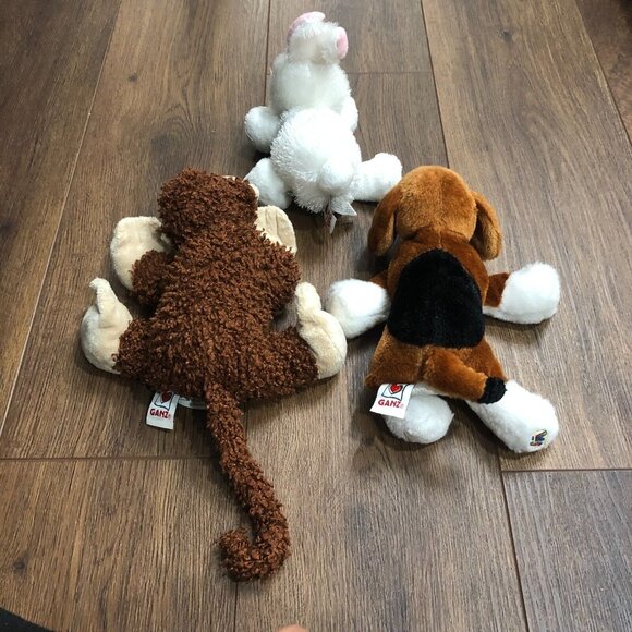 Ganz Webkinz HM078 HM080 HM141 Beagle Rabbit  Monkey Plushie Plush Bean Bag LOT - Picture 3 of 8